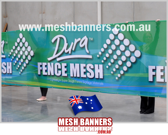 Printed as a sign, this fence mesh offers customers ultimate banner sign design and printing with strong vibrant colors.
